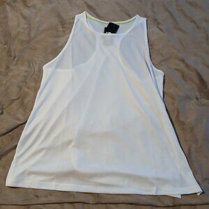 ID ldeology  Women's Birdseye Mesh Racerback Tank Top SZ L NWT  White